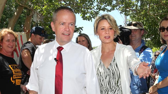 Pictured at Ryde Hospital ahead of the upcoming Bennelong bi-election is ALP candidate Kristina Keneally and Opposition Leader Bill Shorten.Picture: Richard Dobson