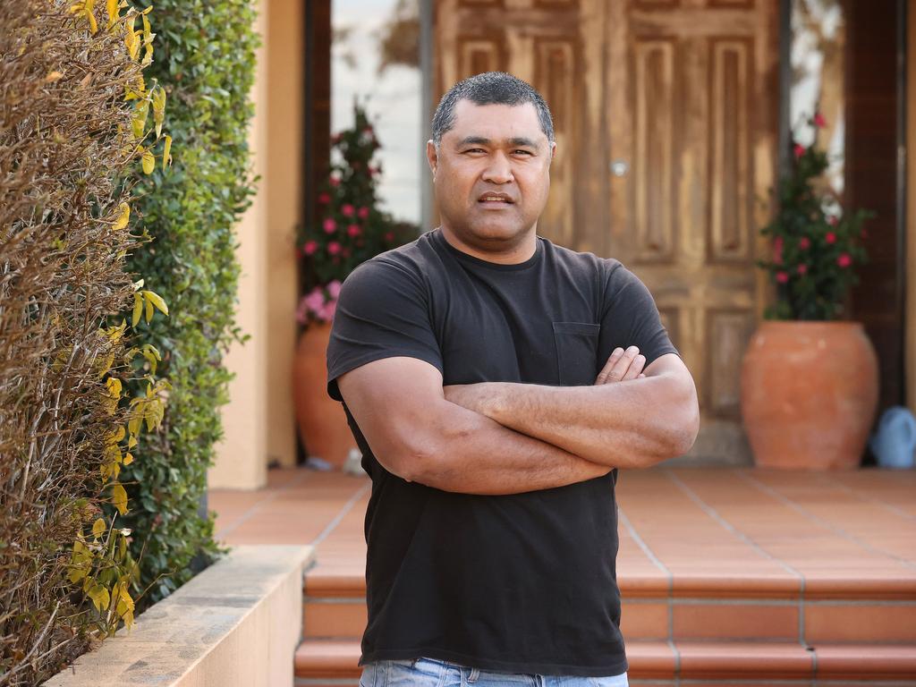 Toutai Kefu at his home in Coorparoo. Picture: Liam Kidston