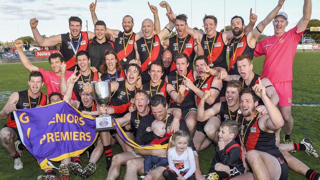 Kyabram after winning the 2016 premiership. Picture: Bruce Povey