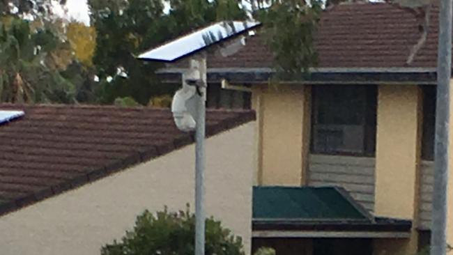 The mobile surveillance camera in a street in Robina, Gold Coast