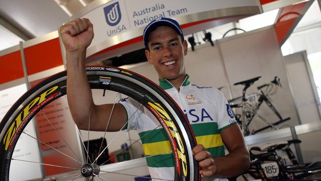 Richie Porte as a wildcard for the UniSA team at his first Tour Down Under in 2008. Picture: Richie Porte. 