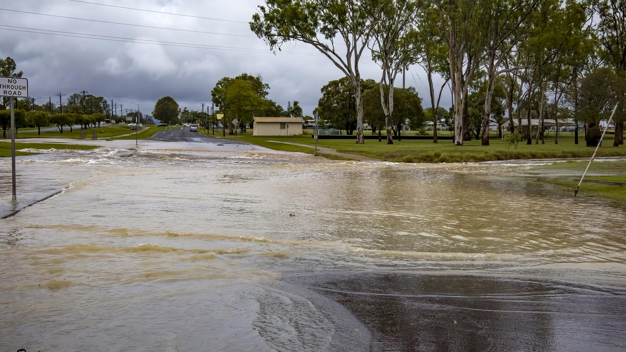 Kingaroy streets were inundated with water after receiving a heavy downpour Wednesday afternoon. Photo by Denise Keelan.