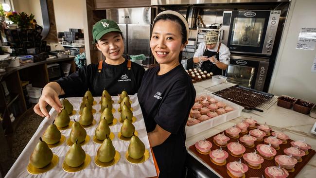 Jessie Wu head chef and Mico Yu owner at the new dessert shop Lunar Landing in Brompton. Picture: Tom Huntley