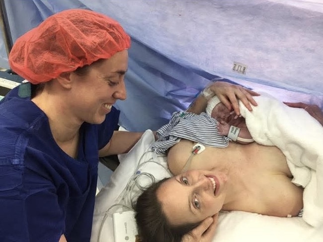 Nicola Davie and Amelia Vanderniet both went to Hobart Private for the delivery of their daughter Remi Lynn Davie and said they were 