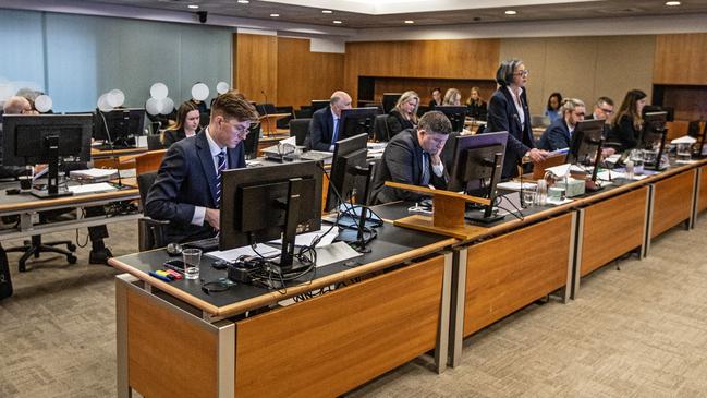 Prosecutor – Kristy McDonald KC (standing) questions witnesses at the White Island trial. Picture: Supplied.