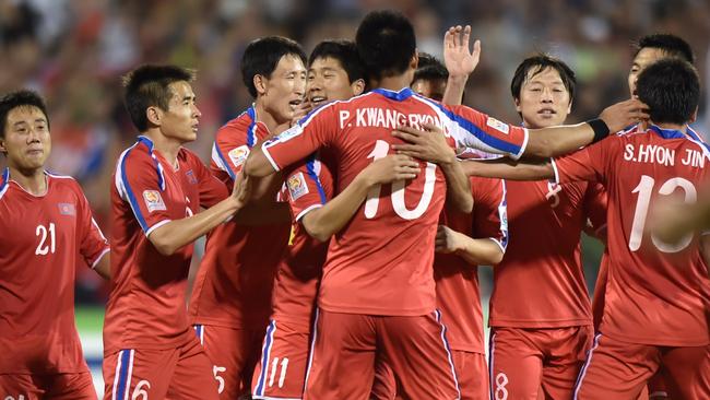 North Korea got one back after a deflection led to an own goal.