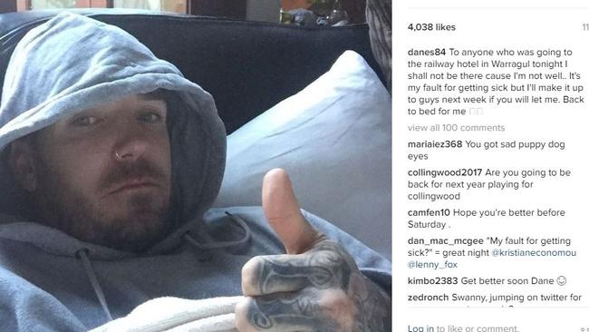 Swan hates the ‘troublemaker’ tag he was given during his footy career. Picture: Instagram