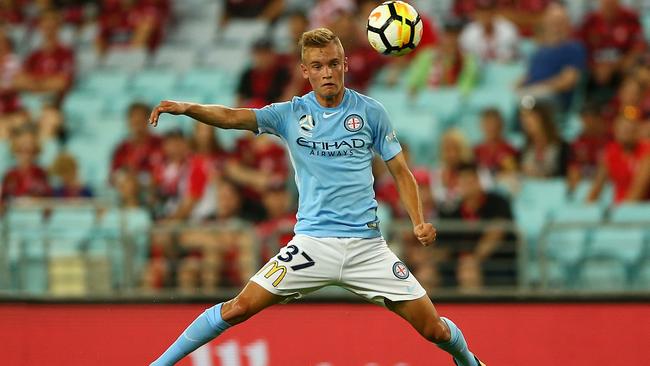 Nathaniel Atkinson has been the only teenager to get a start for Melbourne City. Picture: Getty Images