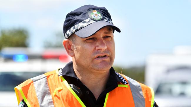 Townsville District Duty Officer Senior Sergeant Matt Lyons urged people to slow down. Picture: Alix Sweeney