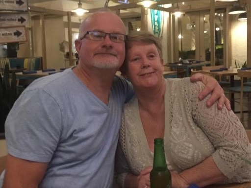 Mick Duke with his wife Jo, who was killed in the car crash in 2019. Picture: Supplied