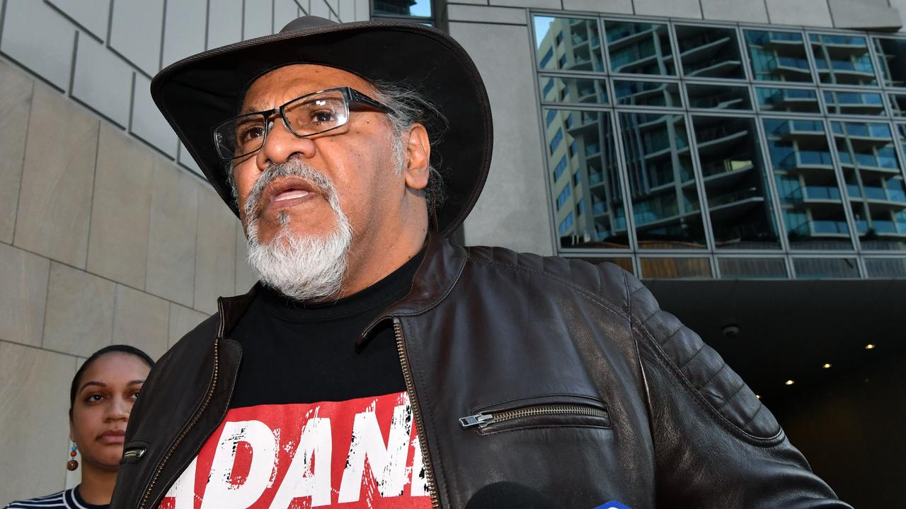 Adrian Burragubba outside the Federal Court in Brisbane, Friday, August 17, 2018. Picture: Darren England/AAP