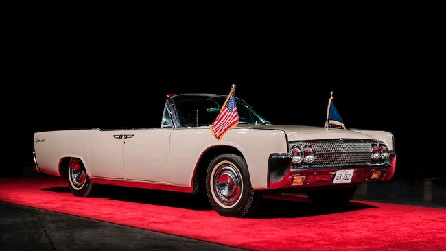 The 1963 Lincoln Continental used by John F. Kennedy. Picture: Courtesy of Bonhams