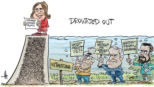 Cartoonist Harry's Bruce's take on pumped hydro plan concerns