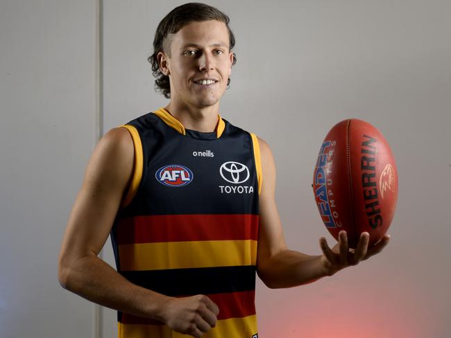 Adelaide Crows draftee Jake Soligo has signed a long-term deal. Picture: Naomi Jellicoe