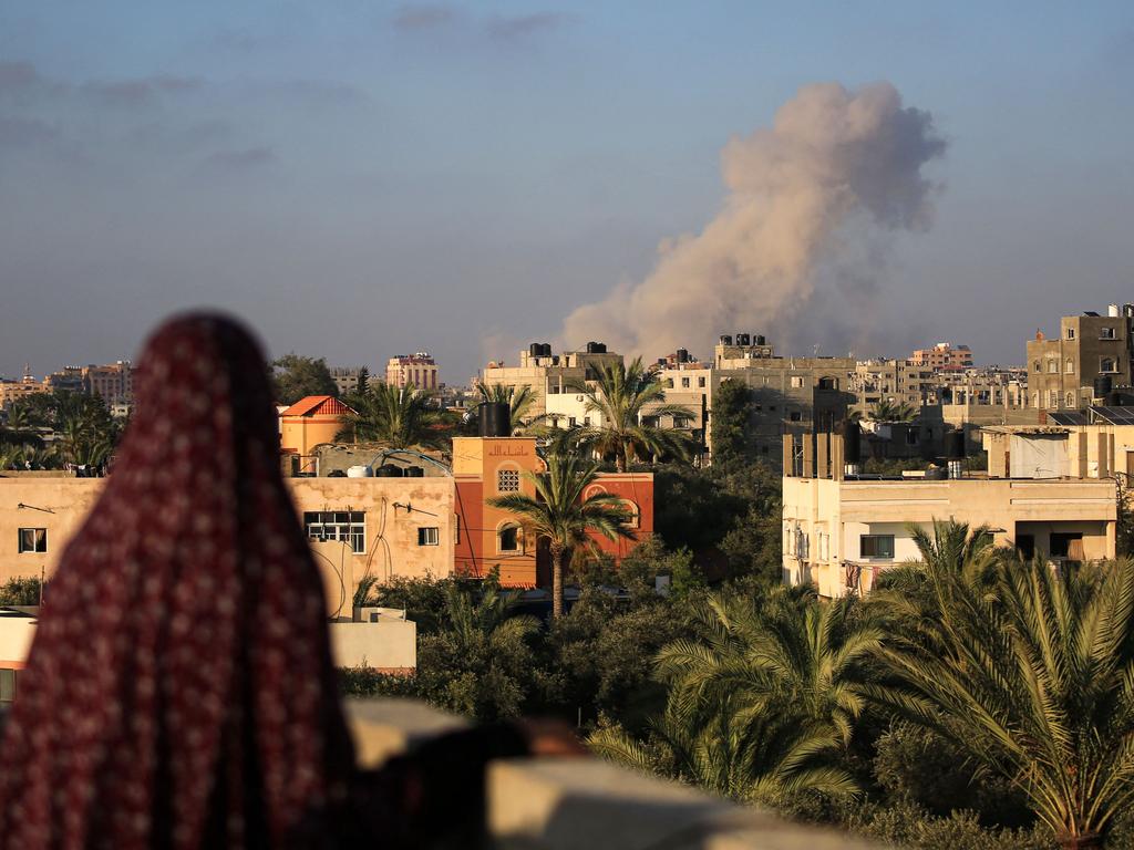 A strike south of Gaza City, in the town of al-Zawaida, on June 11. Infrastructure and large sections of agricultural land have been destroyed in the conflict. Picture: Eyad Baba / AFP