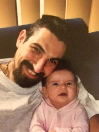 Zoe Buttiegieg as a baby pictured with her father who died in an accident six years ago. Picture: Facebook