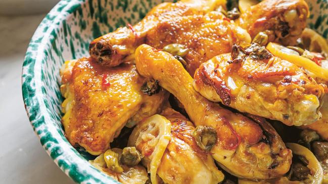 Zesty chicken with capers, chilli and thyme. Picture: Saghar Setareh