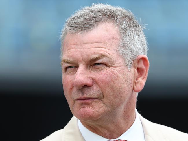 SYDNEY, AUSTRALIA - DECEMBER 09: Trainer Kris Lees celebrates after Dylan Gibbons riding Loch Eagle wins Race 7 The Ingham during "The Ingham Charity Raceday" - Sydney Racing at Royal Randwick Racecourse on December 09, 2023 in Sydney, Australia. (Photo by Jeremy Ng/Getty Images)