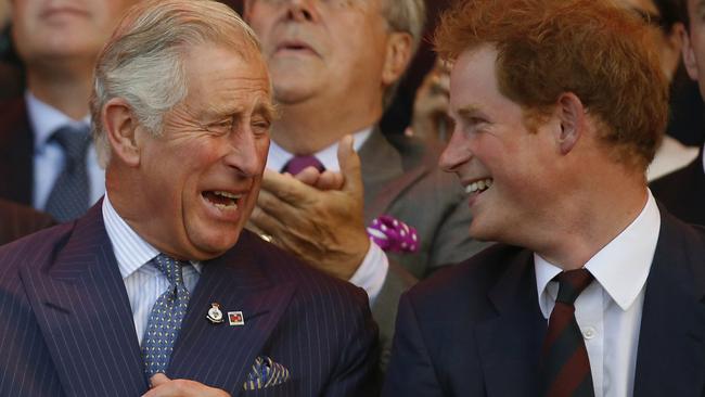 Charles and Harry in happier times. Picture: Luke MacGregor/WPA Pool/Getty Images