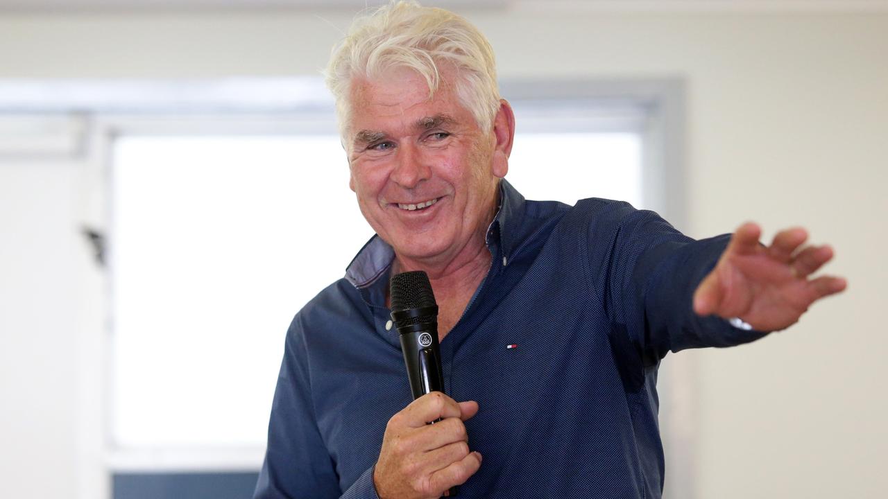 The Kids Tennis Foundation launch a new national tennis program at Kingswood Park Public School. Pictured is former tennis player Paul McNamee.