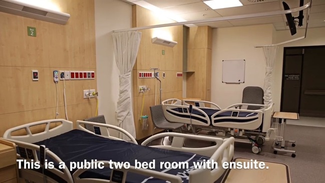 Inside the bedrooms at Northern Beaches Hospital