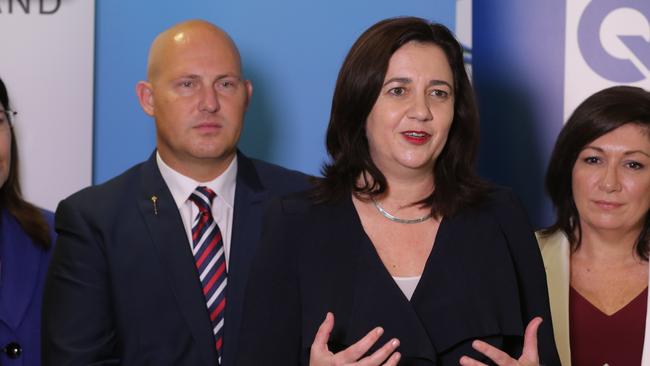 Premier Annastacia Palaszczuk and Treasurer Curtis Pitt promote their budget today.