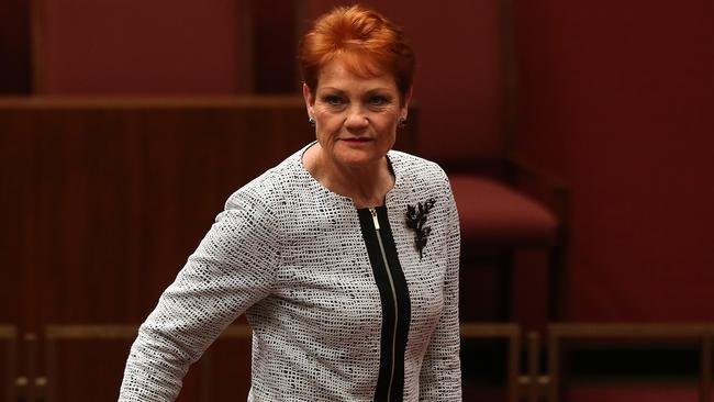 One Nation leader Pauline Hanson has indicated her support for the government’s tax package. Picture: Kym Smith