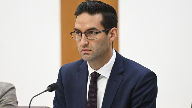 Labor MP Josh Burns grilled Mr Scott on his response to the October 7 terrorist attacks in Israel. Picture: NewsWire / Martin Ollman