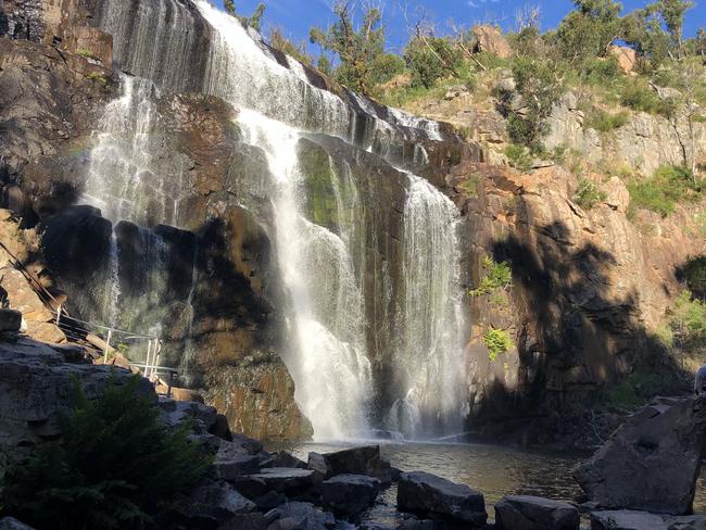 Parks Victoria said there are signs at MacKenzie Falls advising people not to swim. Picture: AAP Image/Pablo Mena