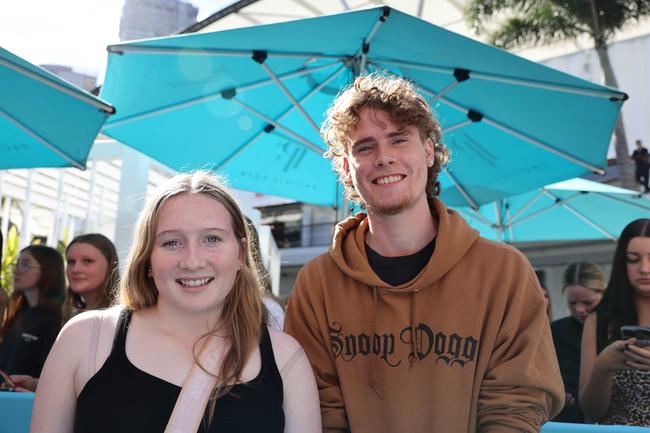 Maddy Coulter and Noah Coughing at Pacific Fair Beauty Weekend with Anna Paul. Picture, Portia Large.