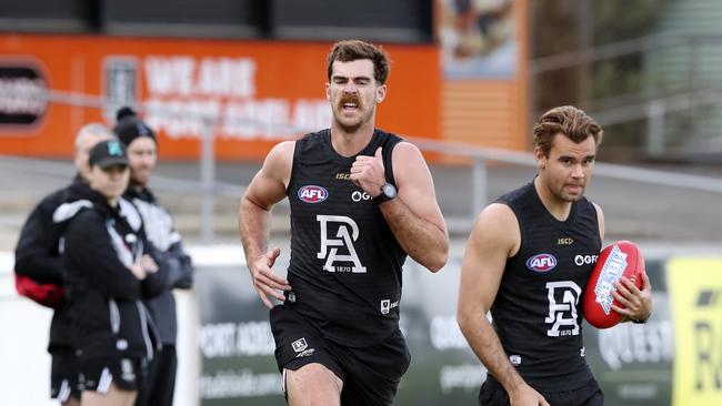 Scott Lycett runs laps at training. Picture: Sarah Reed.