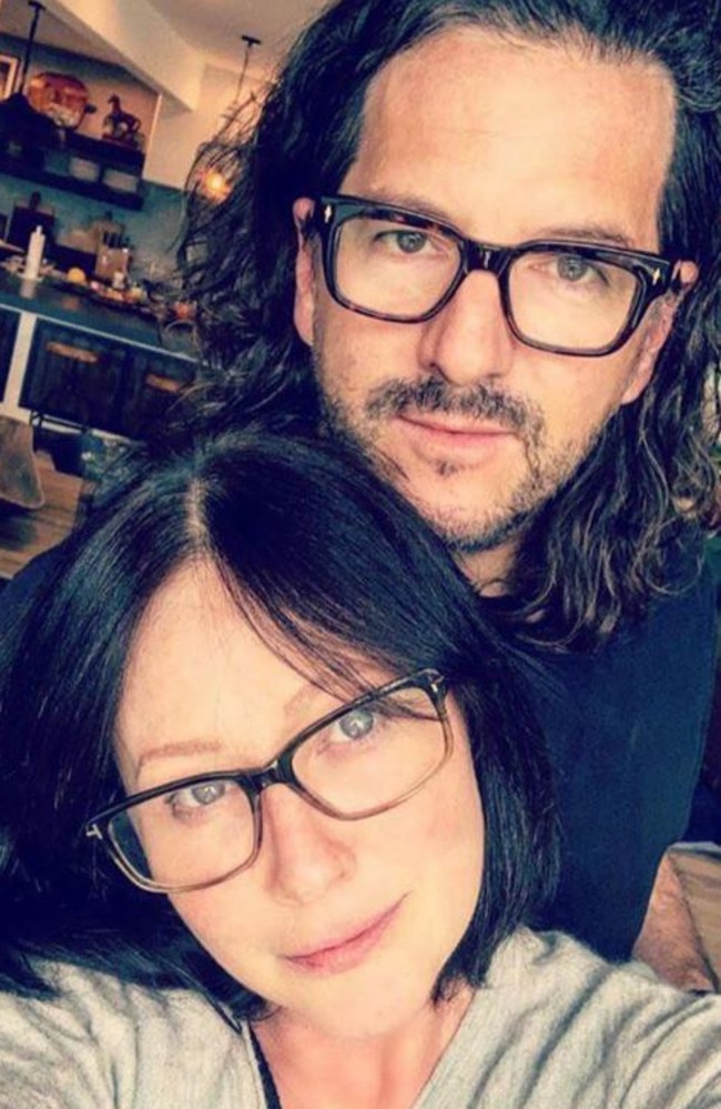 Shannen Doherty and her husband, celebrity photographer Kurt Iswarienko, in happier times. Picture: Supplied