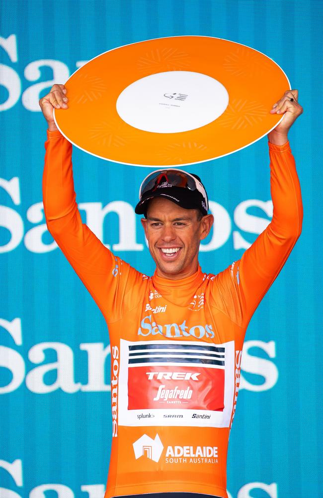 Richie Porte after winning the Tour Down Under for a second time this year. Picture: Daniel Kalisz (Getty).