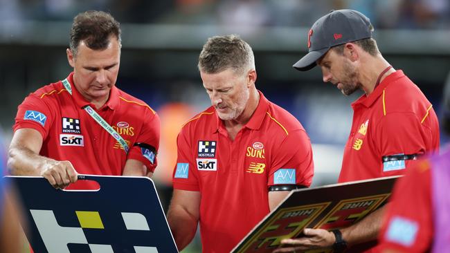 The Suns are still adjusting to new coach Damien Hardwick’s system. Picture: Matt King/Getty Images