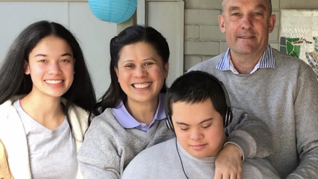 Christina and Kym Rodert with their daughter Hannah and son James from the book The Eighteen Point Five.