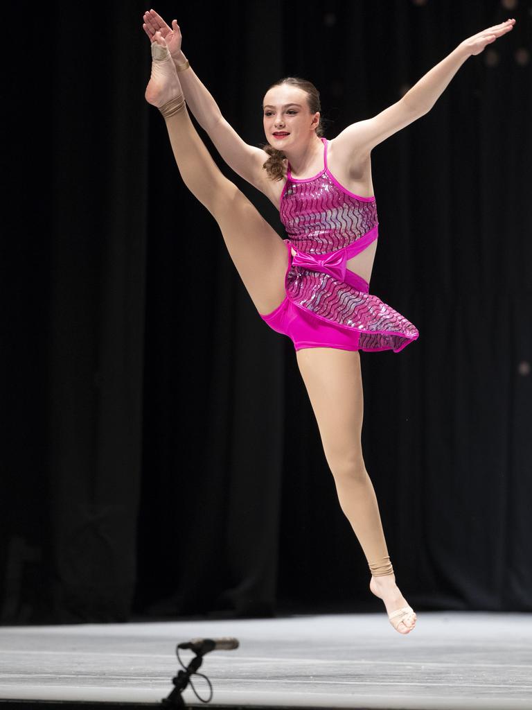 Southern Tasmanian Dancing Eisteddfod, Sienna McGiveron (RDC) during the 12 Years Jazz Solo at Wrest Point. Picture: Chris Kidd