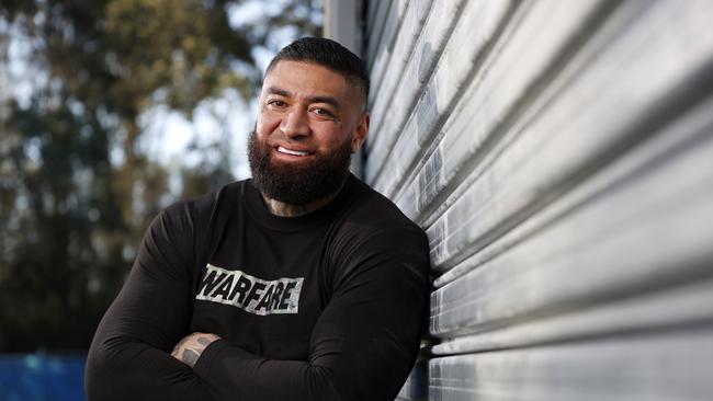 Rapper and former bikie John Lavulo, known as Big Kash, survived a shooting in 2020. Picture: Jonathan Ng