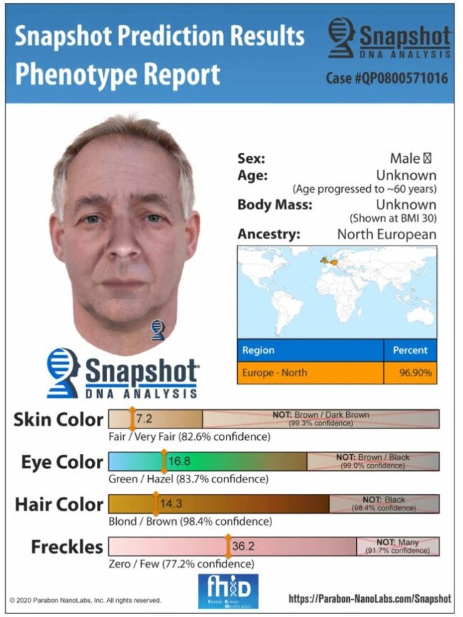 Police renew appeal to identify deceased man found at Nambour in 2008. The updated facial reconstruction of the man found at Poon Dam. Picture: Supplied