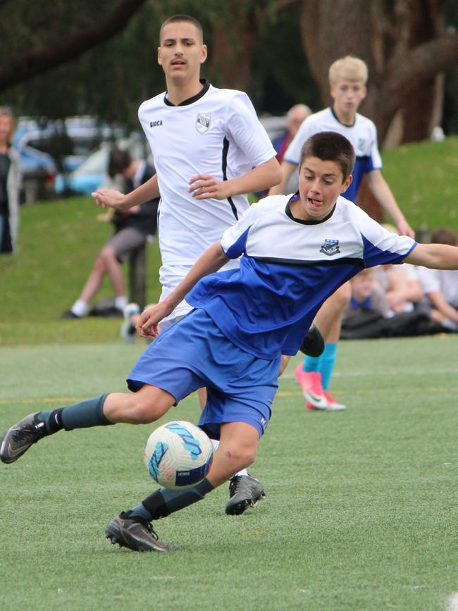 Narrabeen Sports High School captain Doug John playing in the 2022 Bill Turner Cup. Photo: Jack Urban.