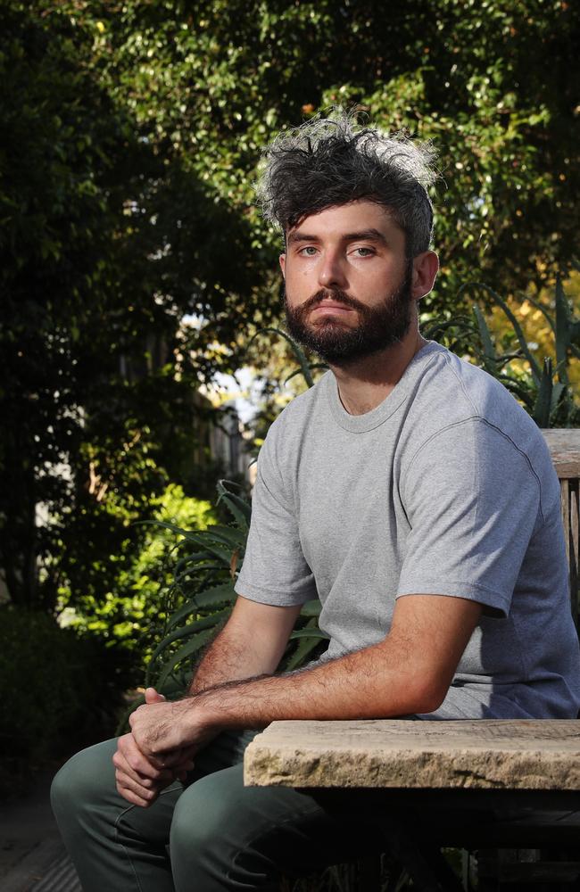 Lech Blaine has written a memoir about walking away unharmed from a triple-fatality car crash in Toowoomba in 2009 when he was 17. Seven boys were in the car, including two in the boot. He was the front seat passenger. Picture: Richard Dobson