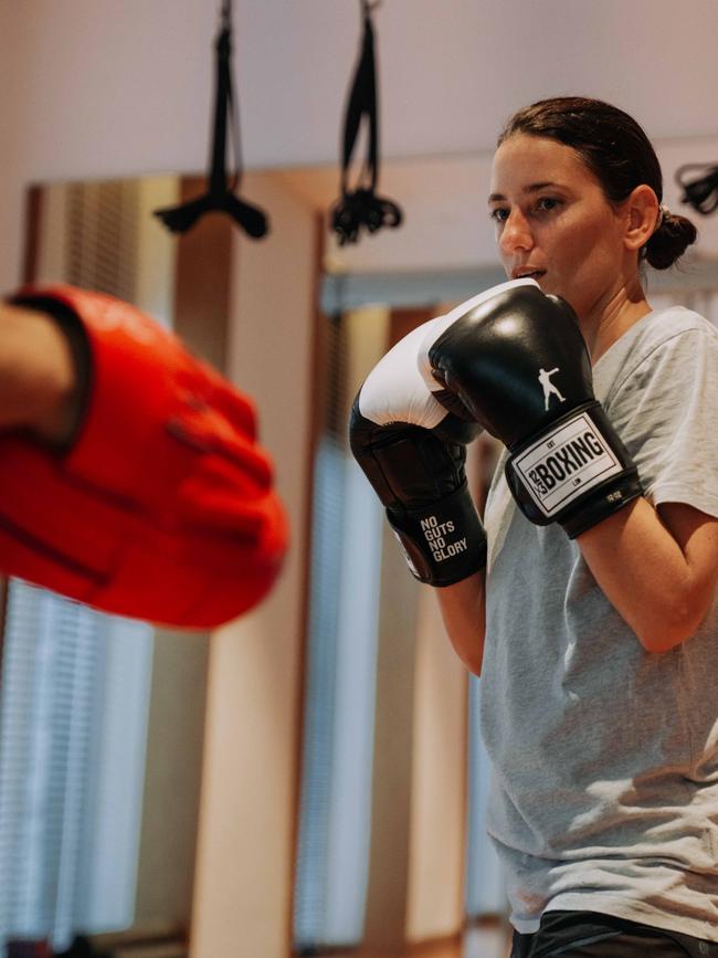 The author at work on her drills. All pictures: Remy Brand.