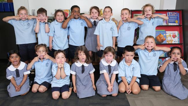 Holy Family primary school Bell Park Prep LM Back Row Left to right - Lana Wesolowski, Roman Logiurato, Moli Sood, Joy Lumumba, Zoe Barclay, Karlo Juric, Sonny Lymer, Caleb McCrae Front Row: Left to right - Minaj Kaur, Alexandra Luburic, Charbel Alshaya, Zara Kovacevic, Evie Wettenhall, Ashton Kunovic, Ante Ljubicic, Gunveen Sand Picture: Mark Wilson