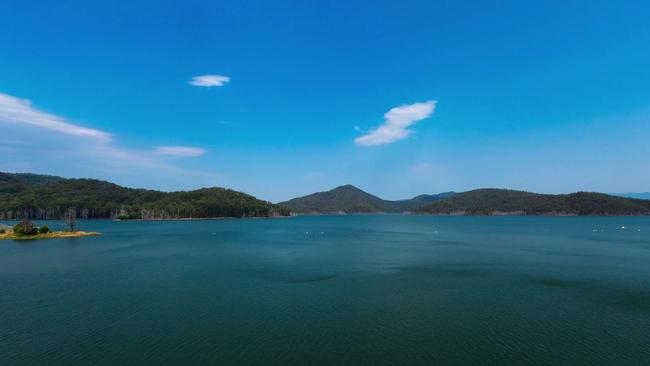 The stunning blue of the Hinze Dam from Gold Coast timelapse Part 2. Photo: Tim Caraco