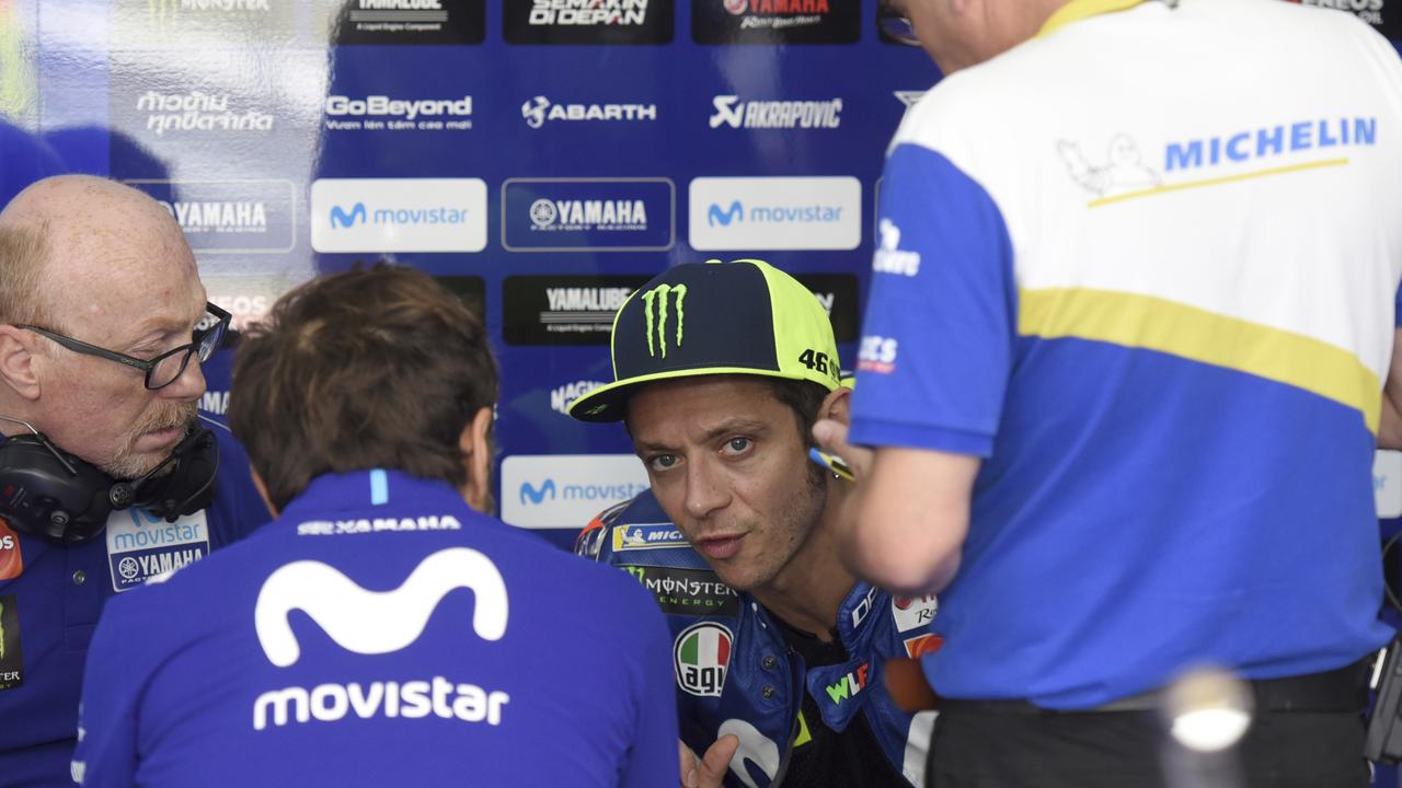 Valentino Rossi was on course to making it back-to-back wins for Yamaha.