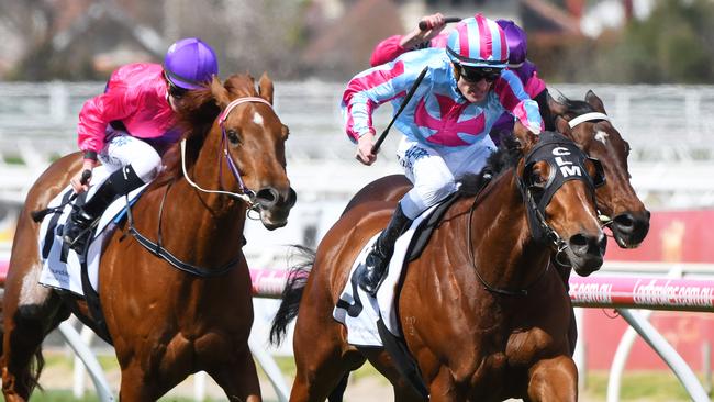 Al Galayel will have the blinkers back on at Flemington. Picture: Getty Images