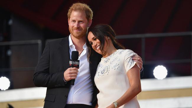 Prince Harry and Meghan Markle were once close with the Beckhams. Picture: Angela Weiss/AFP