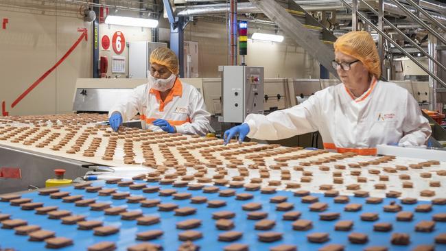 Inside the Arnott's gluten free factory at Marleston. Picture: Supplied by Arnott's