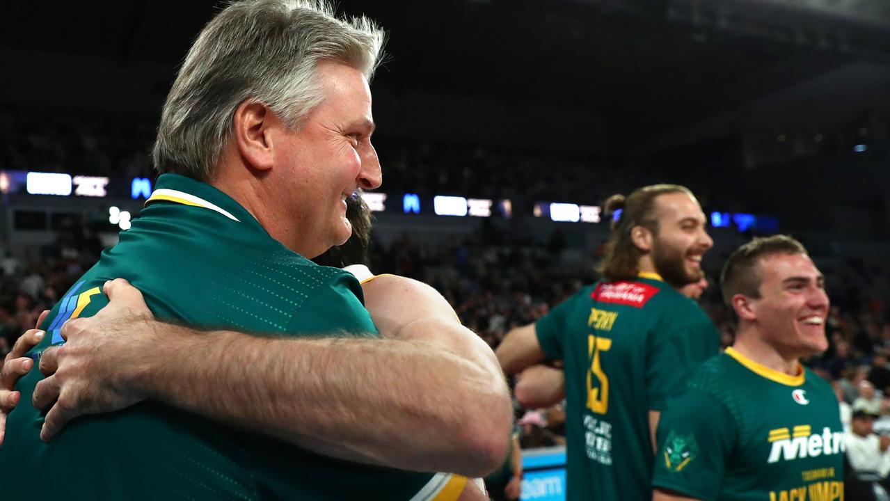 Scott Roth celebrates victory over Melbourne United (Photo by Kelly Defina/Getty Images)