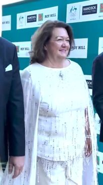 Gina Rinehart arrives for her Paris Olympics luxury boat cruise