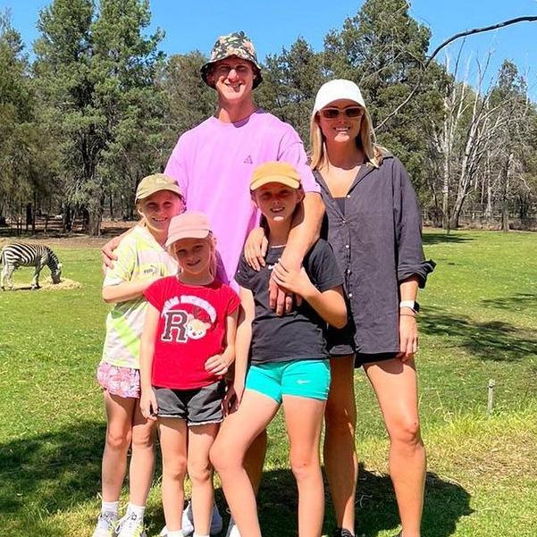 Daly Cherry-Evans with partner Vessa Rockliff and children Navi 9, Harvie 6, Tully 4. Photo: Instagram.